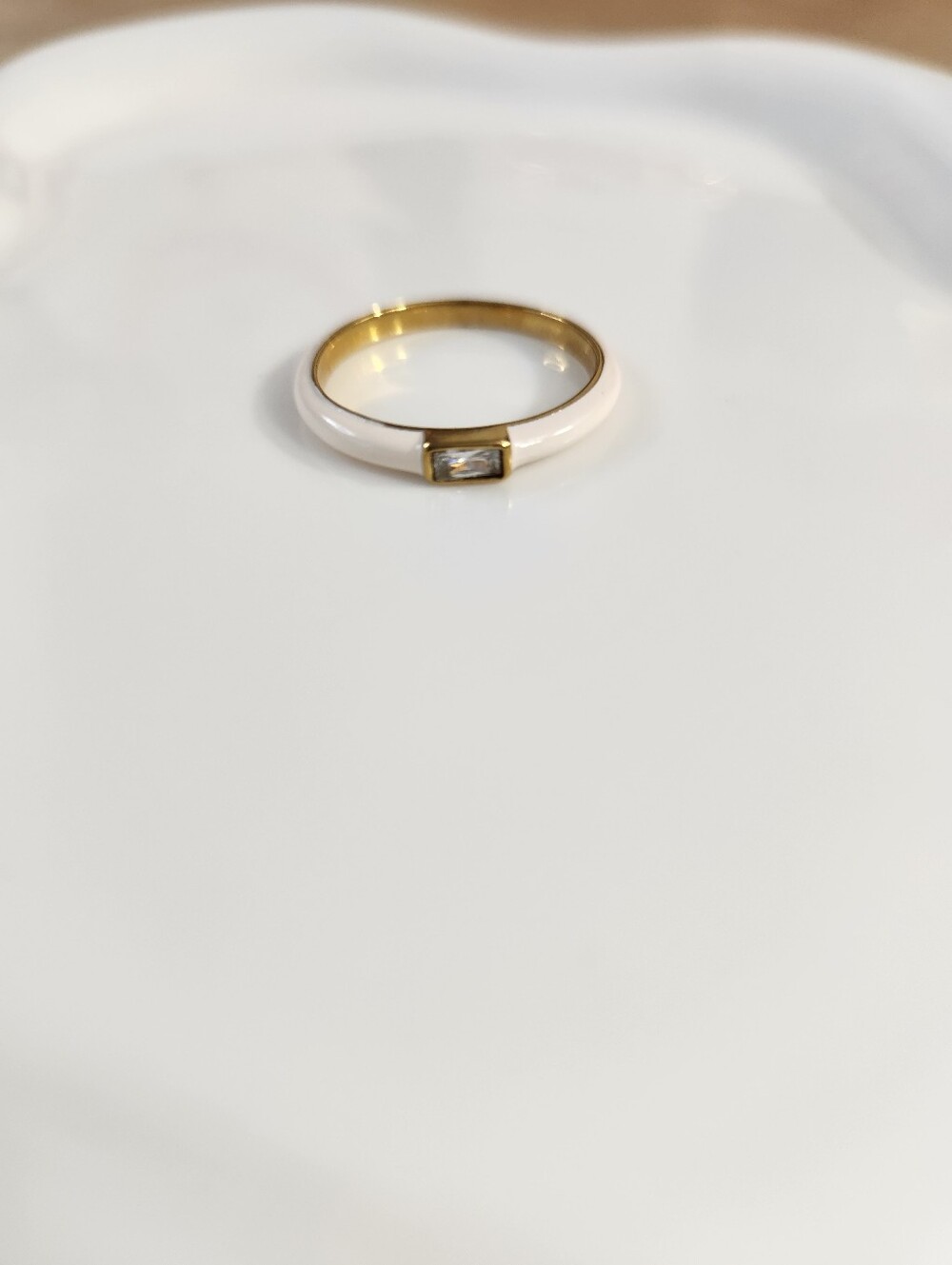 Stainless Steel Crystal Stacking Band